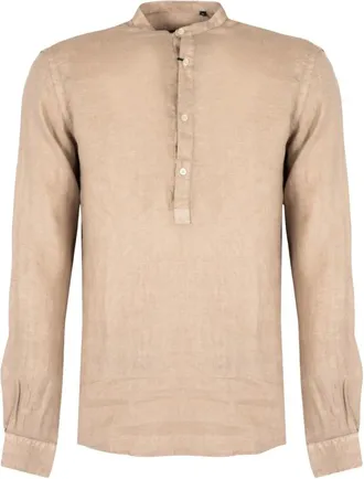 Xagon Man Lino Shirt - Heren - Overhemden - Beige - Maat: M Linnen