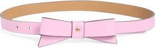 Kate Spade New York bow belt with spade in Parisian Pink/Polished Gold at Nordstrom Rack, Size X-Large