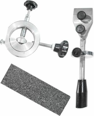 Gude G&uuml;de 55249 - Set di accessori abrasivi da 2 a GNS 200 VS (composto da: 1 dispositivo di supporto per coltello, 1 dispositivo di supporto per pialla