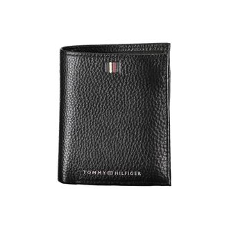 Tommy Hilfiger Mens Leather Wallet Bifold - Black
