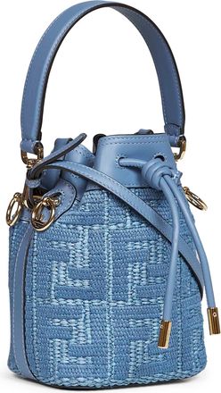 Fendi Womens Mini Bag Mon Tresor Light Blue Shoulder