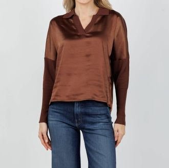 M&eacute;lissa Nepton Tina Tunic Blouse In Brown