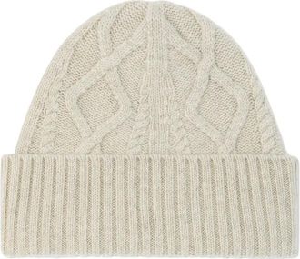 Eric Bompard Kabelgebreide hoed - Beige