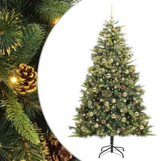 vidaXL &Aacute;rbol De Navidad Artificial Con Ramas Plegables Y Conos 180 Cm Vidaxl