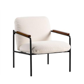 Klast Sill&oacute;n de lectura de poli&eacute;ster beige 69 cm x 82 cm