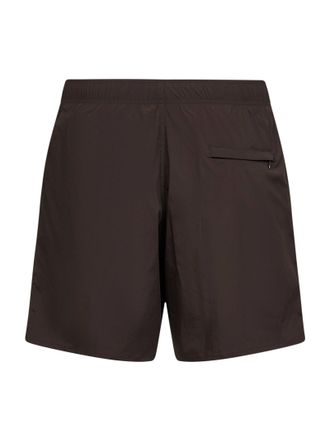 Jil Sander Logo-Print Stretch Nylon Swim Shorts - Brown