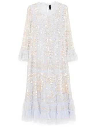 Needle & Thread sequin dress - women - Other fibres - 12 - Blue