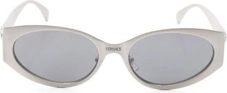 Versace Occhiali da sole ovali Medusa anni 2010 - Grigio