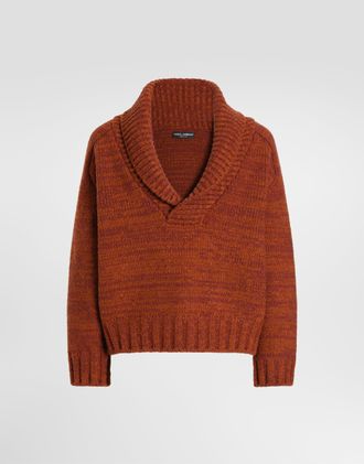 Dolce & Gabbana Wool Moulin&eacute; Sweater - Man Sweaters And Cardigans Brown Xs