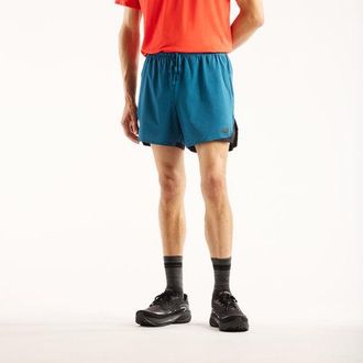 New Balance Uomo RC Essential Short 5 in Blu/Nero, Politessuto, Taglia 2XL