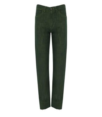 White Sand Isabel Green Jeans