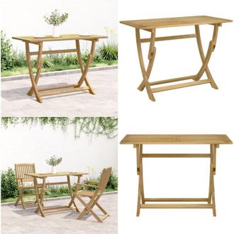 vidaXL Tavolo da Giardino Pieghevole 110x55x75cm Legno Massello Acacia - Tavolo in legno - Tavolo pieghevole