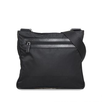 Prada Pre-owned Womens Vintage Tessuto Crossbody Black Nylon - One Size