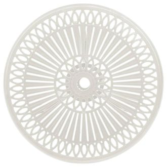 Berkfield Home Garden Table White 62x62x65 cm Cast Aluminium | Size: 62 x 62 x 65 cm