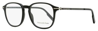Ermenegildo Zegna Mens Soft Square Eyeglasses EZ5229 001 Black 52mm