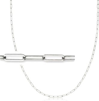 Ross-Simons 3-In-1 Italian Sterling Silver Paper Clip Link Necklace, Mask Holder and Eyeglass Chain