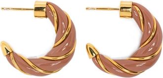 Aur&eacute;lie Bidermann Diana twisted gold hoop earrings - Oro