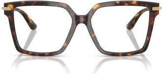 Dolce & Gabbana 54mm Square Optical Glasses in Black Havana at Nordstrom