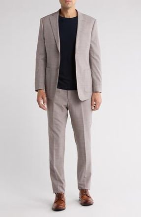 English Laundry Plaid Grey Wool Blend Suit in Light Grey at Nordstrom Rack, Size 46