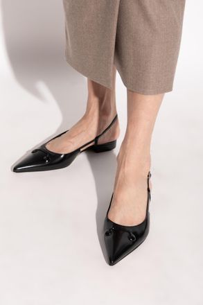 Marni Leather Shoes With Logo, Womens, Black