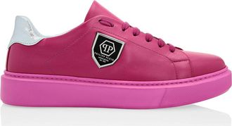 Philipp Plein Womens Limited Edition Lo-top Sneakers - Pink Leather - Size EU 36
