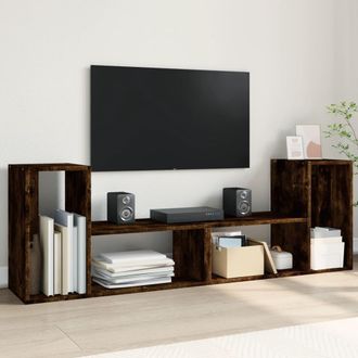 vidaXL Vidaxl - Muebles De Tv 2 Uds Madera Ingenier&iacute;a Roble Ahumado 75x30x50 Cm