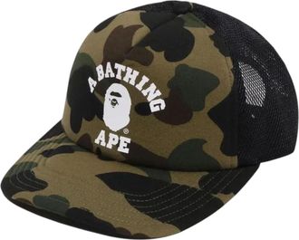 A Bathing Ape 1st Camo College Mesh Cap Green 1L80-180-001-GREEN