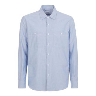 Aspesi Casual Shirts, male, Blue, Size: L Camicia in Oxford