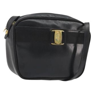 Ferragamo Pre-owned Shoulder Bag - Dames - Pre-owned - Zwart - Maat: ONE Size Leer