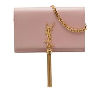 Saint Laurent Pre-owned Kate Wallet on Chain - Dames - Pre-owned - Roze - Maat: ONE Size Leer