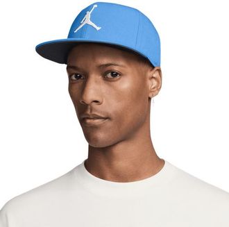 Nike Jordan Mens Pro Snapback Jumpman - Carolina/Gray Size M/L