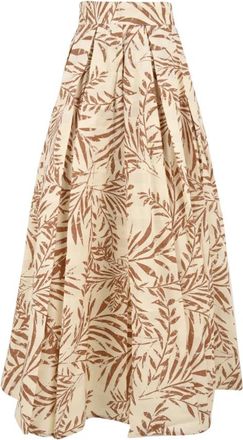 Akep Geplooide Maxi Rok - Dames - Maxi Rokken - Veelkleurig - 2XS - Katoen - Rokken