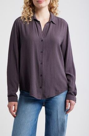 Cloth & Stone Classic Button-Up Shirt in Eclipsed Black at Nordstrom Rack, Size X-Small