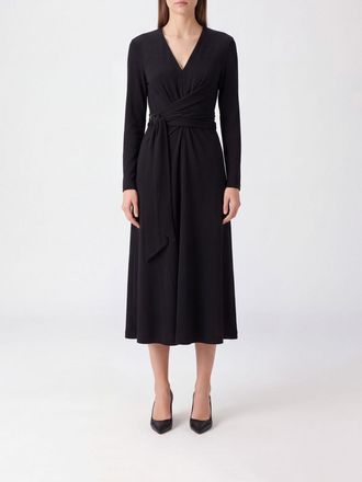 Brunello Cucinelli Abito midi in lana vergine con scollo a V e cintura