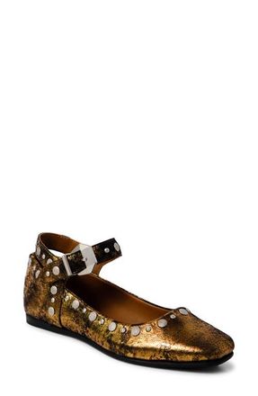 Free People Mystic Mary Jane Flats in Bronze Age Metallic at Nordstrom, Size 10Us
