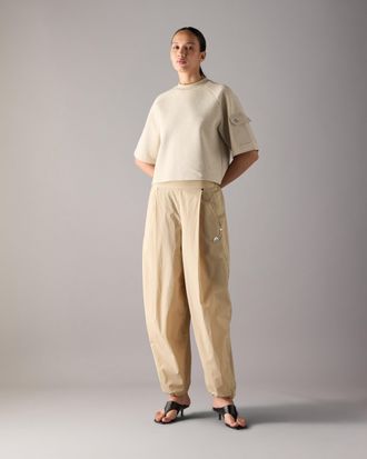 Moose Knuckles Womens Mixed Media Neoprene T - Shirt