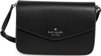 Kate Spade New York envelope flap leather crossbody bag in Black at Nordstrom Rack