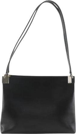 Ferragamo Pre-owned Gancini Leren Tote Tas - Dames - Vintage Schoudertas - Zwart - ONE Size - Leer - Vintage