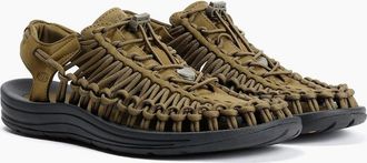 Keen Mens Keen Uneek Mens Dark Olive/Black Sandals - Green - Size: UK 7.5 / eu 41 / us 8.5