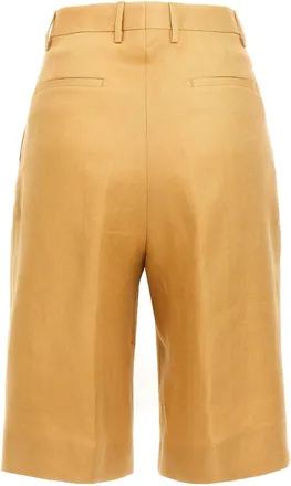 Tagliatore Linen Bermuda Shorts - Gold