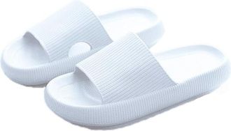 Generic Cloud Sliders for Women Men, Quick Dry Shower Pillow Cloud Slippers Super Soft Massage House Slide (White, M, Adult, Women, 3.5, Numeric Range, UK Foo