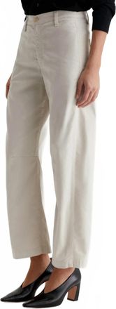 AG - Adriano Goldschmied Fiona High Rise Barrel Trousers In Pumice