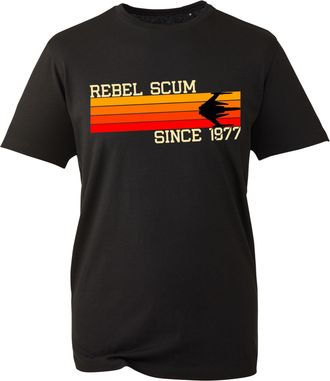 Generic Retro Space Movie Scum 1977 T-Shirt, Funny Spaceship Rebel Famous Wars TV Show Shirt, Gift Unisex Tee Top (Black, M)
