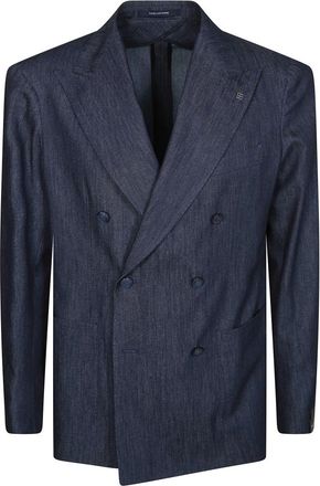 Tagliatore Giacca Doppiopetto - Heren - Blazers - Blauw - L - Jassen
