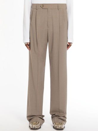 Max Mara Cappuccino Wol Ferito Broek