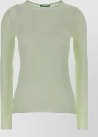 Prada cashmere silk crew-neck knitted top