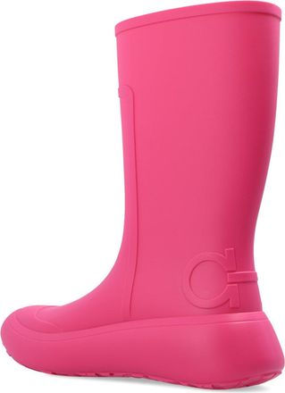 Ferragamo Womens Ankle Boot Pink Rubber