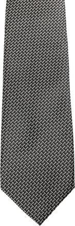 Tom Ford Geometric Silk Necktie - Black