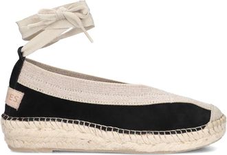 Shabbies Amsterdam Schoenen, Dames, Zwart, 38 EU, Jute, Zwarte Espadrilles met 4cm Hak