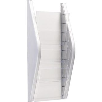 Helit Helit - Porta Folletos Al540xan280xf80mm Din A4 Vertical Plateado
